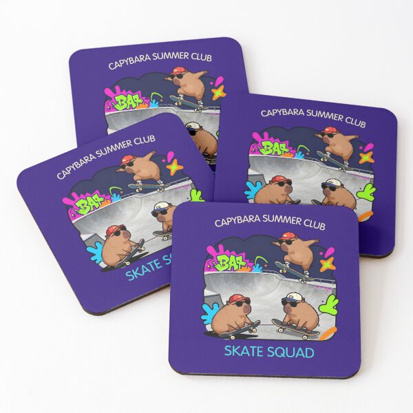 Item preview, Skate Squad – Capybara Summer Club| Cute Skateboarding Capybara Design designed and sold by BCapybara.