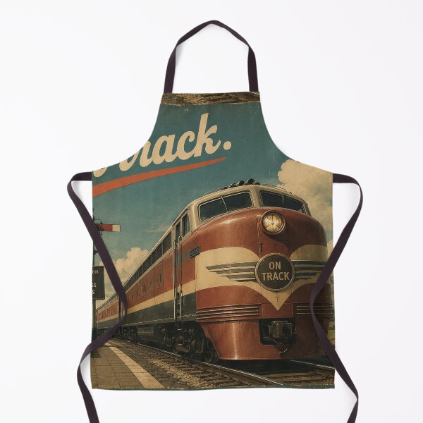 Item preview, On Track Vintage Railway Motivation Poster | Retro Train Success Journey Wall Art designed and sold by Hookesmode.