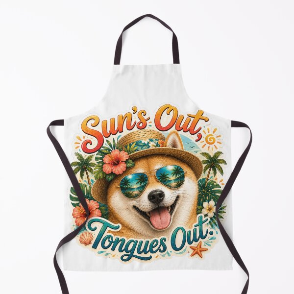 Item preview, Sun's Out Tongues Out – Funny Summer Shiba Inu designed and sold by DailyStruggleCo.