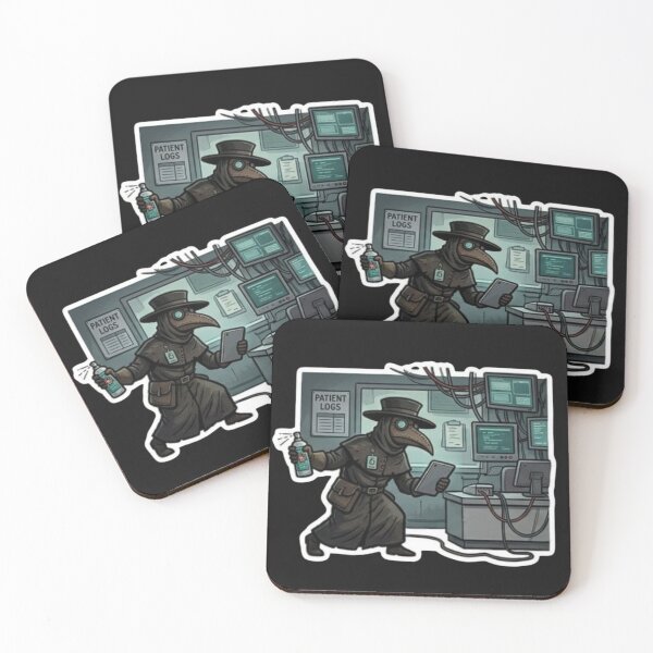 Item preview, Funny Plague Doctor Sanitizer Spray Hospital Tech Sticker designed and sold by DarkOriginArts.