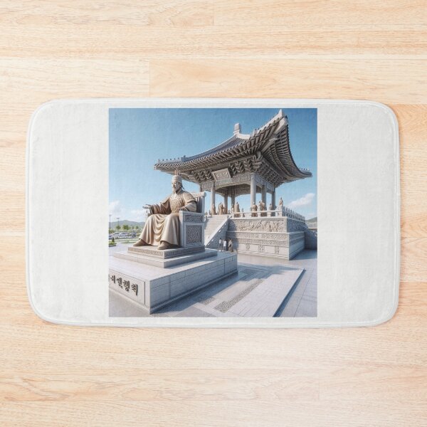 Item preview, King Sejong Monument Korea 3D Label   designed and sold by PaintMeWorld.