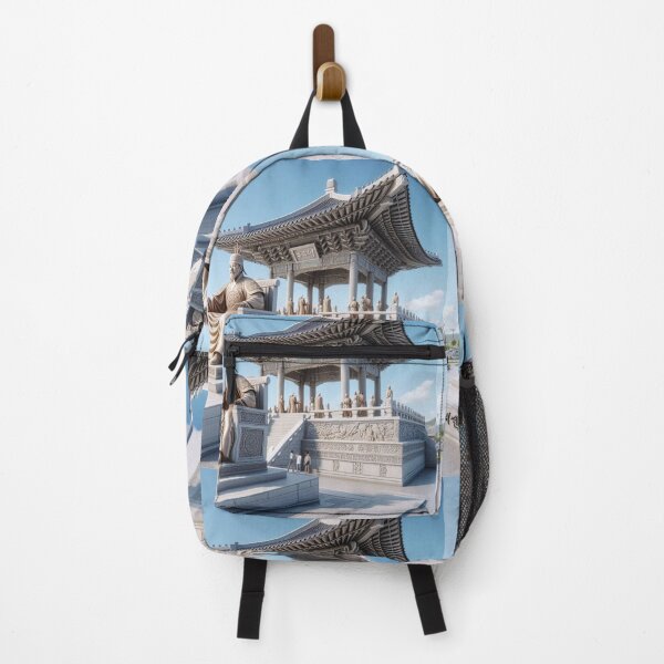 Item preview, King Sejong Monument Korea 3D Label designed and sold by PaintMeWorld.