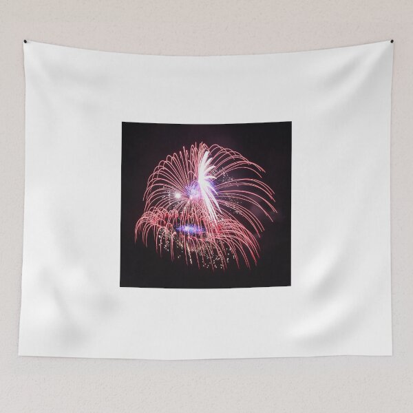 Item preview, Fireworks Burst Over Dark Sky, Long Exposure Celebration Night Display designed and sold by Nmallia.