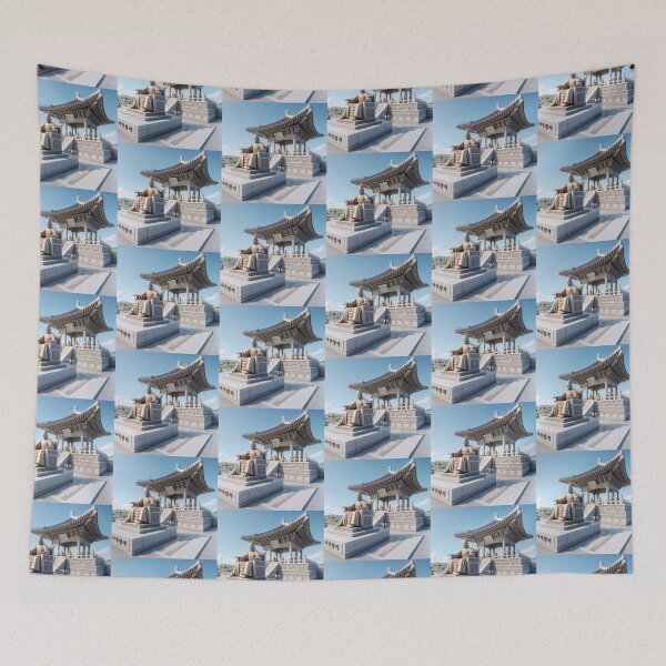 Item preview, King Sejong Monument Korea 3D Label   designed and sold by PaintMeWorld.