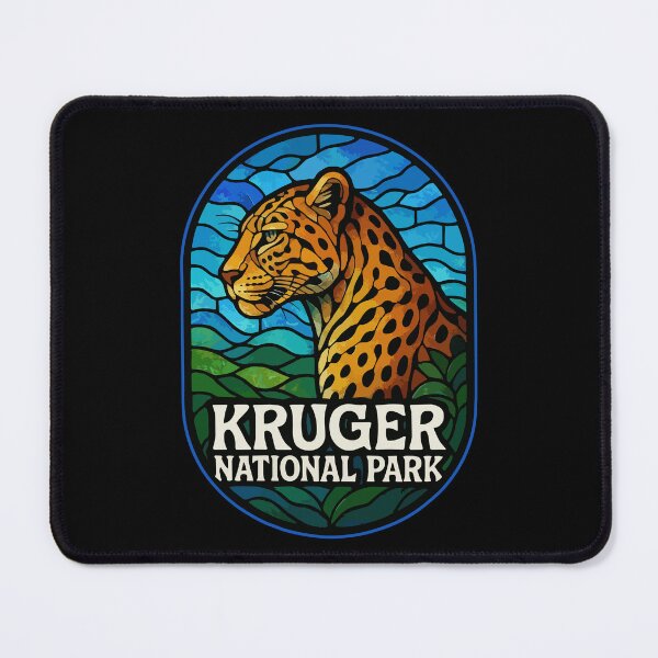 Item preview, Kruger National Park Leopard Stained Glass Travel designed and sold by TomFrontierArt.