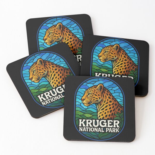Item preview, Kruger National Park Leopard Stained Glass Travel designed and sold by TomFrontierArt.