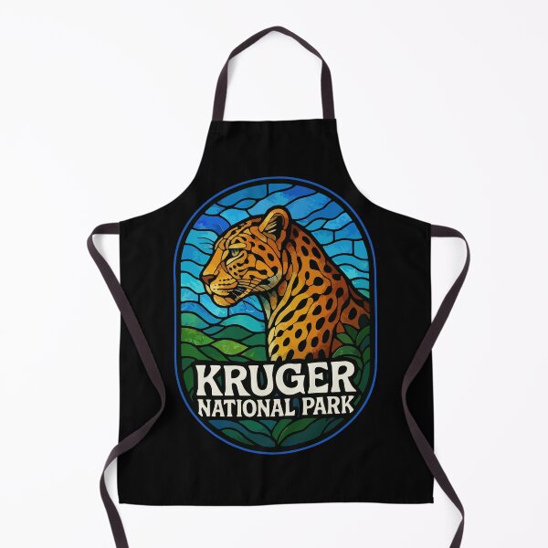 Item preview, Kruger National Park Leopard Stained Glass Travel designed and sold by TomFrontierArt.
