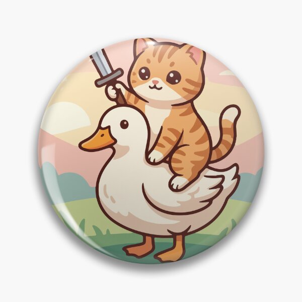 Item preview, We Ride At Dawn Cute Cat Riding A Duck With Sword designed and sold by banglalook.