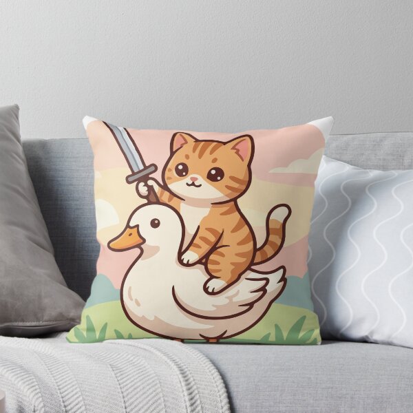 Item preview, We Ride At Dawn Cute Cat Riding A Duck With Sword designed and sold by banglalook.