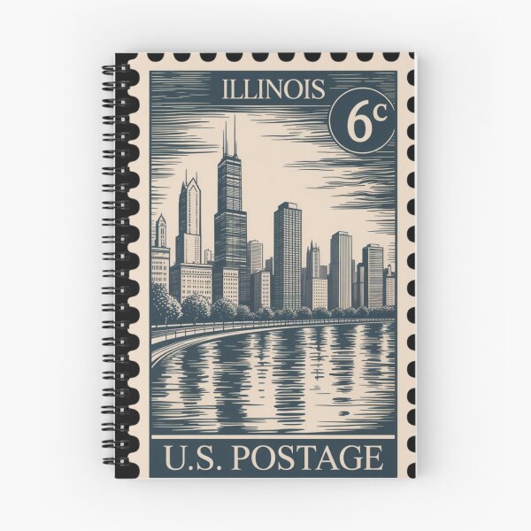 Item preview, Chicago skyline viewed from Lake Michigan with layered skyscrapers and rippling water - ILLINOIS  designed and sold by 123ks.