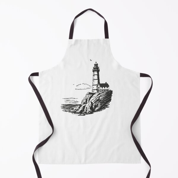 Item preview, Vintage Nautical Lighthouse on Rocky Cliffs designed and sold by SOUFIANE1991.
