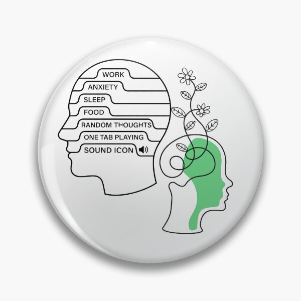 Item preview, Overthinking Shirt Too Many Tabs Open Brain Meme – Mental Health Humor designed and sold by Im-Ara.