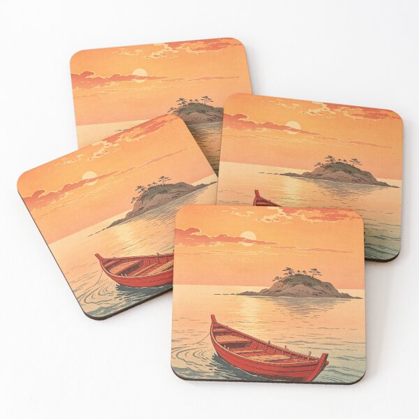 Item preview, Red Boat Sunset Island designed and sold by synthoso.