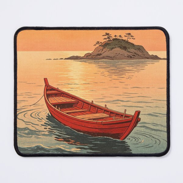 Item preview, Red Boat Sunset Island designed and sold by synthoso.