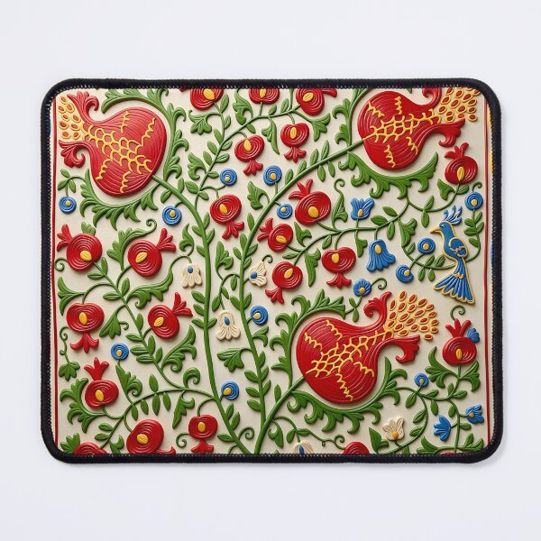 Item preview, Suzani Pomegranate Uzbekistan Embroidery designed and sold by Vicky Brago-Mitchell®.