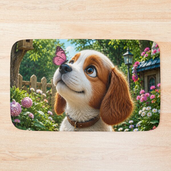 Item preview, Curious Puppy and Butterfly Garden designed and sold by Rohan132.