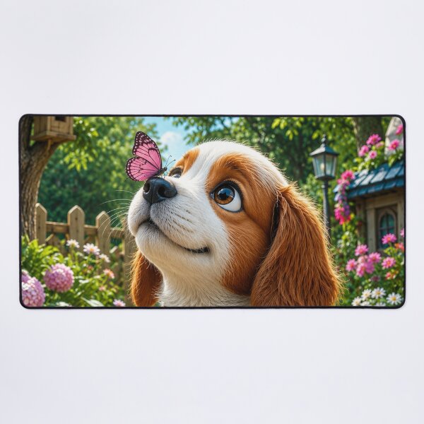 Item preview, Curious Puppy and Butterfly Garden designed and sold by Rohan132.