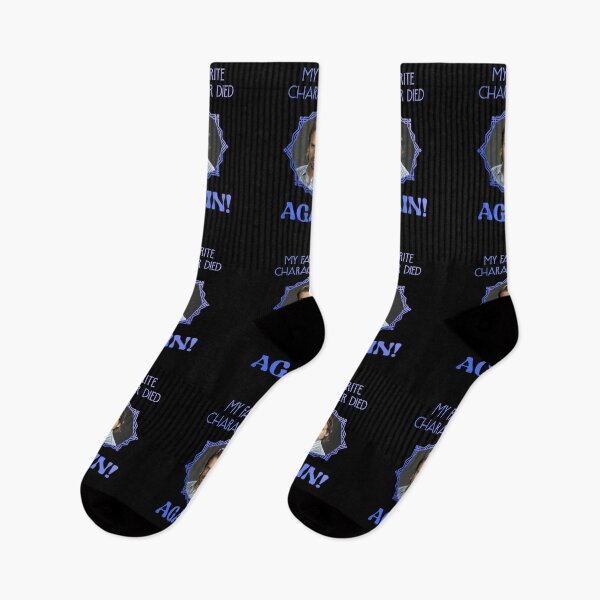 Item preview, My Favorite Character Died Again! NICK/Blue (on Black) designed and sold by PawsitiveMum3.