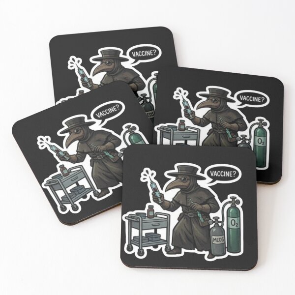 Item preview, Funny Plague Doctor Vaccine Syringe Hospital Oxygen Tank Sticker designed and sold by DarkOriginArts.