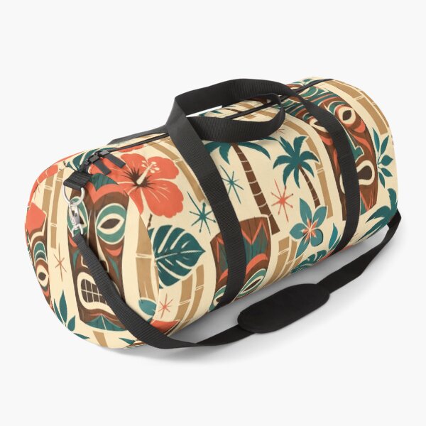 Item preview, Retro Tiki Tropical Seamless Pattern Print designed and sold by Inkworksbyshery.