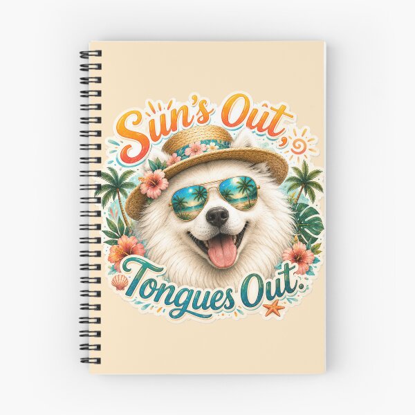 Item preview, Sun's Out Tongues Out – Funny Samoyed Summer Dog designed and sold by DailyStruggleCo.
