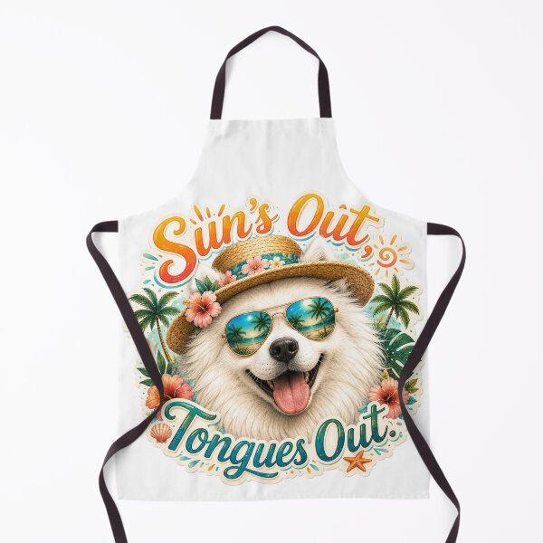 Item preview, Sun's Out Tongues Out – Funny Samoyed Summer Dog designed and sold by DailyStruggleCo.