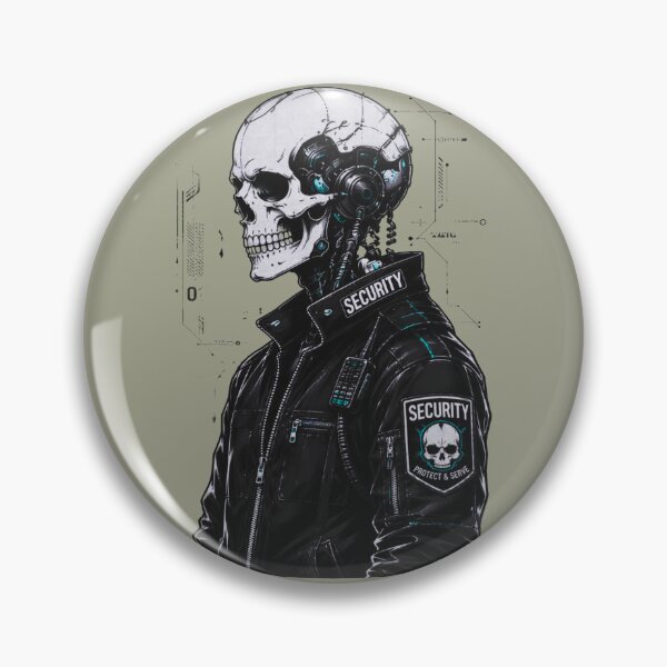 Item preview, Cyberpunk Skull Security Guard — Unit 01 Protect & Serve designed and sold by RAYBIL.