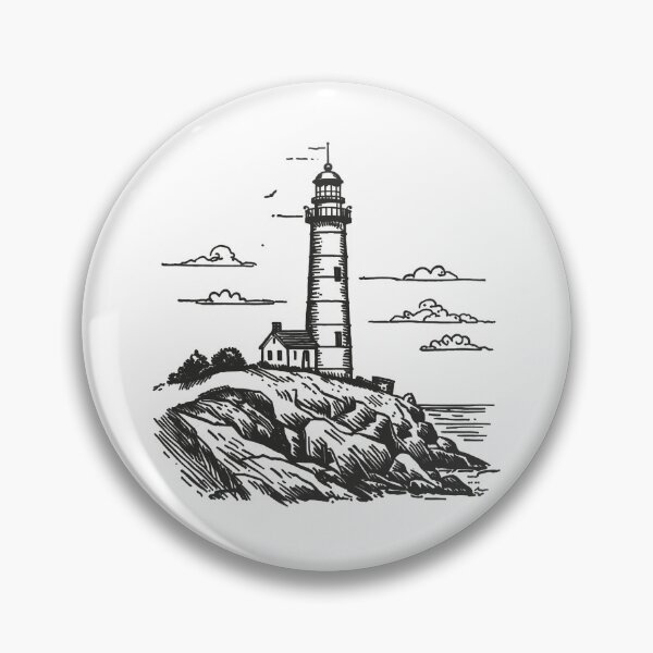 Item preview,  Vintage Nautical Lighthouse on Rocky Cliffs designed and sold by SOUFIANE1991.
