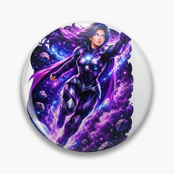 Item preview, Cosmic Female Superhero Galaxy Sticker designed and sold by NovaMint1.