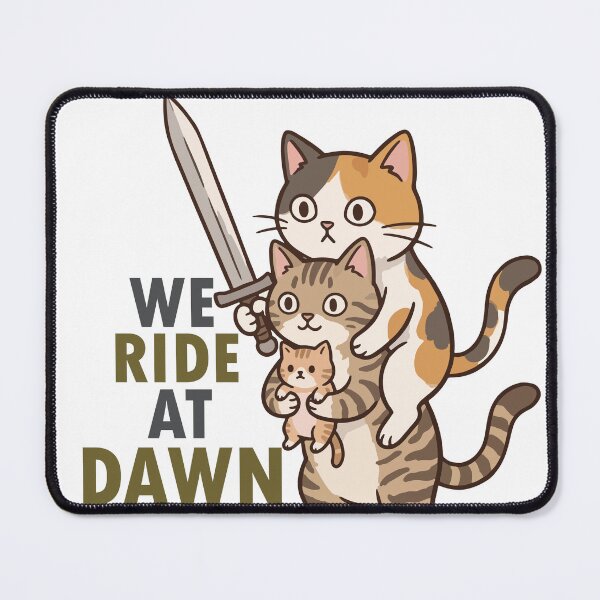 Item preview, We Ride At Dawn Cute Warrior Cats With Sword designed and sold by banglalook.