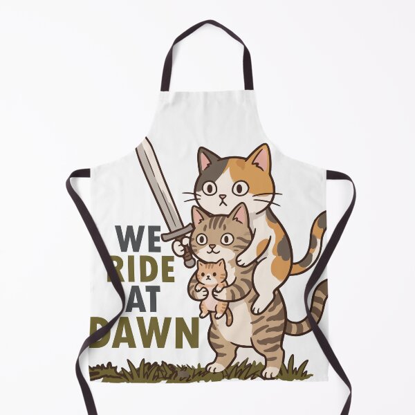 Item preview, We Ride At Dawn Cute Warrior Cats With Sword designed and sold by banglalook.