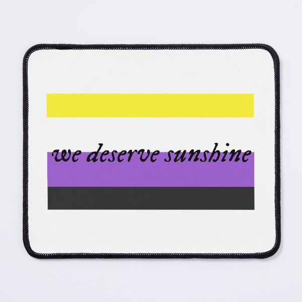 Item preview, We Deserve Sunshine - Non-Binary Pride Flag - Heated Rivalry Quote - Pride Quote designed and sold by artistalways.