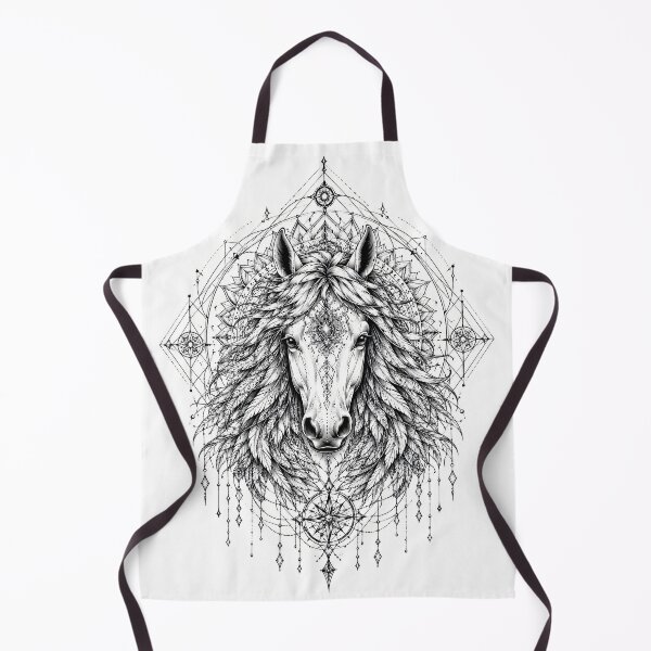 Item preview, Wild Stallion Mandala Line Art | Power, Determination & Sacred Geometry Horse Design designed and sold by suryabumblee.