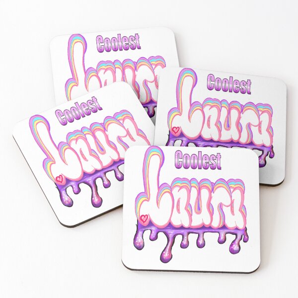 Item preview, Laura Name Coolest Personalized Custom Gifts for girls and women in pastel colors with drips designed and sold by Artonmytee.