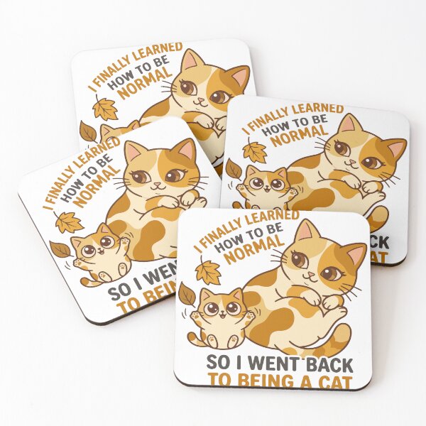 Item preview, Cute Autumn Calico Cat And Kitten Playing With Leaves designed and sold by banglalook.