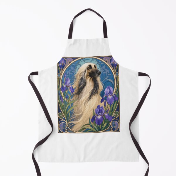 Item preview, Vintage Afghan Hound Art Nouveau Floral designed and sold by AntiqueImages.
