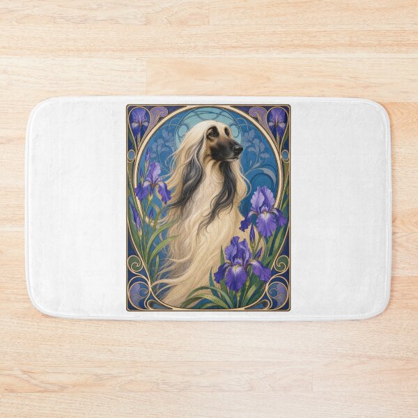 Item preview, Vintage Afghan Hound Art Nouveau Floral designed and sold by AntiqueImages.