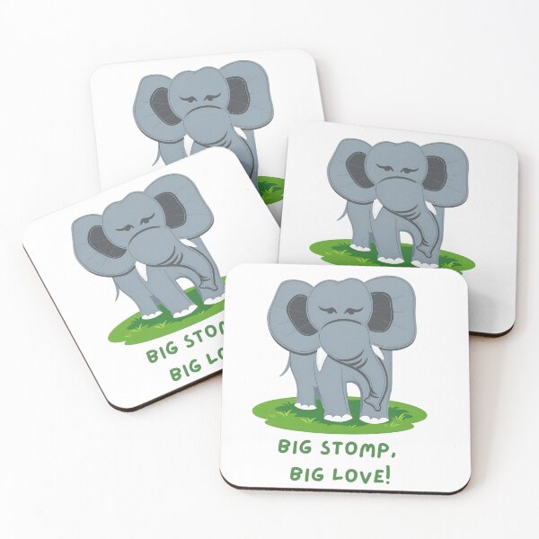 Item preview, Cute Baby Elephant Cartoon – Playful Jungle Love Quote Art designed and sold by ROARSOME DESiGNS.