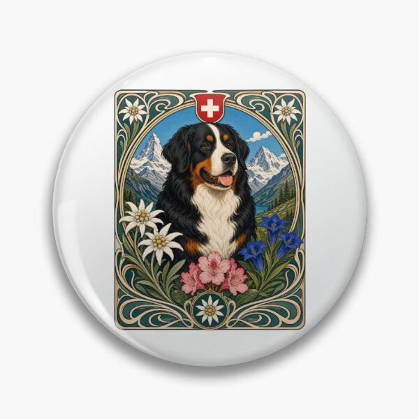 Item preview, Bernese Mountain Dog Art Nouveau Berner Mom Dad designed and sold by AntiqueImages.
