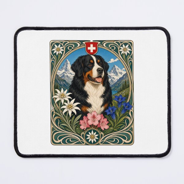 Item preview, Bernese Mountain Dog Art Nouveau Berner Mom Dad designed and sold by AntiqueImages.