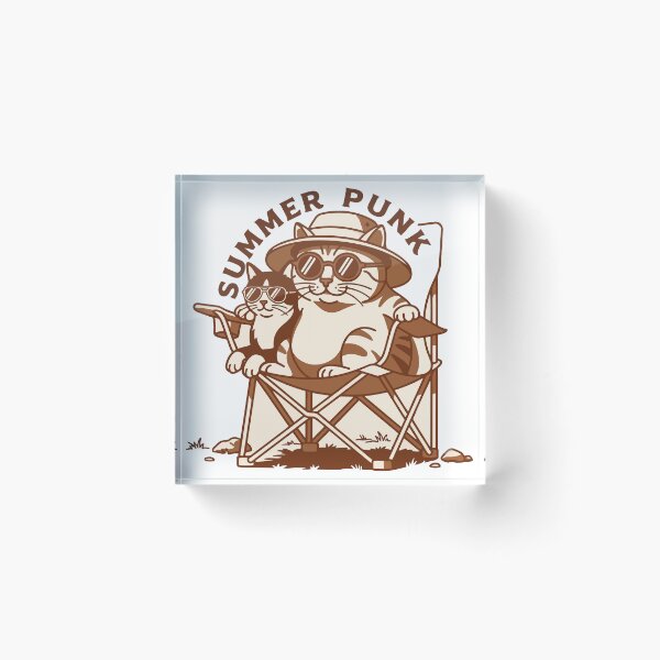 Item preview, Summer Punk Cool Cats in Camping Chair designed and sold by banglalook.