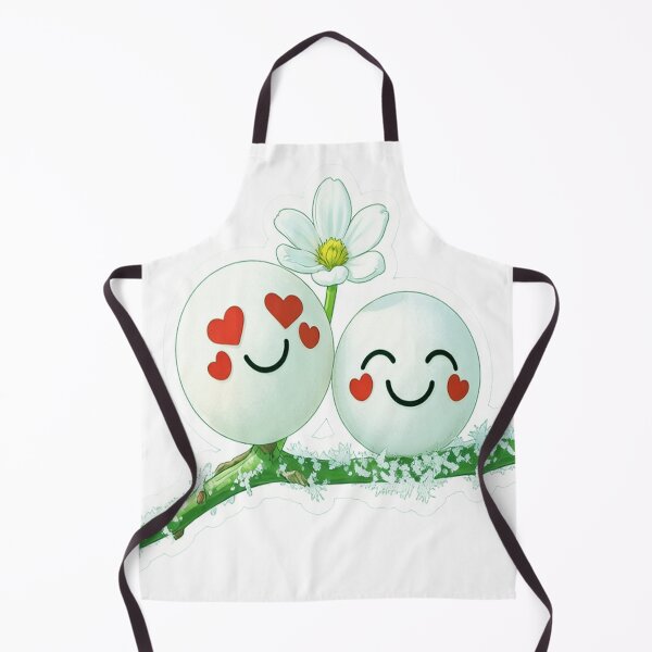 Item preview, Romantic Minimal Emoji Couple with Hearts Sitting on Floral Branch designed and sold by ARTCREATESHOP.
