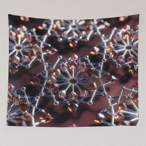 Item preview, Glassy Star Abstract Pattern Dark Red designed and sold by IntelliMindDesigns.