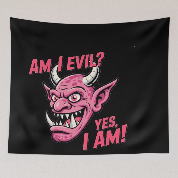 Item preview, Am I Evil? Yes, I Am! T-Shirt – Funny Heavy Metal Monster Graphic designed and sold by just-quotes.