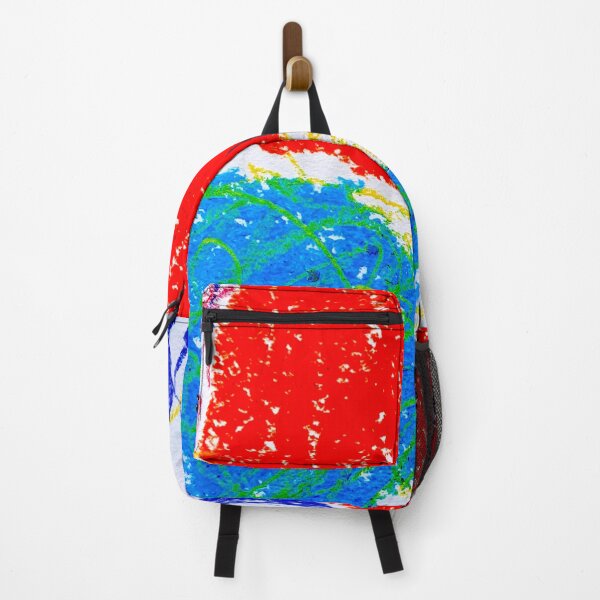 Item preview, abstract in red with blue lines designed and sold by Tereza Pilar Art.