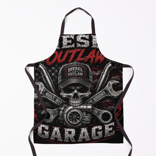 Item preview, Diesel Outlaw Garage – Built Not Bought Skull & Turbo Mechanic Graphic T-Shirt designed and sold by 18 Life Outlaw.