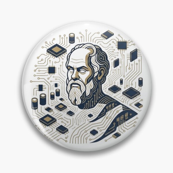 Item preview, Ancient Philosopher Circuit Portrait Geek History Art designed and sold by Nova Blend.