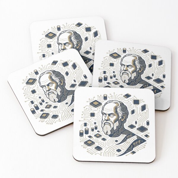 Item preview, Ancient Philosopher Circuit Portrait Geek History Art designed and sold by Nova Blend.