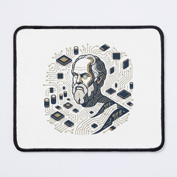 Item preview, Ancient Philosopher Circuit Portrait Geek History Art designed and sold by Nova Blend.