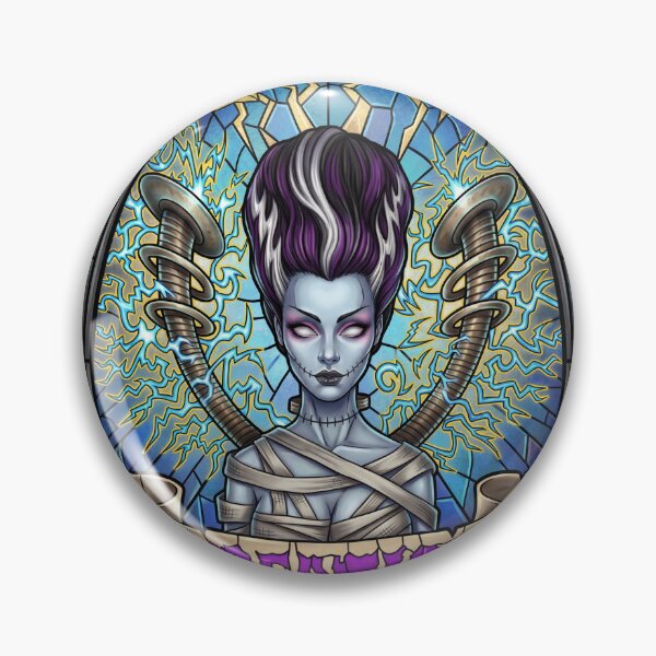 Item preview, Bride of Frankenstein Creation Stained Glass designed and sold by GothTees.